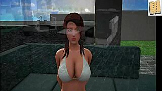 i'm exploring my new family with blonde teen's small tits in this game