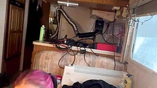 Beautiful Skinny Teen Woman Interacts With a Big Hard Cock in Homemade Setting