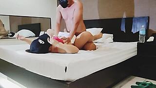 asian filipina hooks up with neighbor for steamy bedroom action