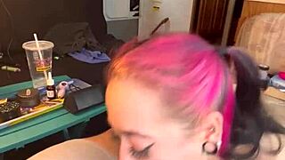 Beautiful Skinny Teen Woman Interacts With a Big Hard Cock in Homemade Setting