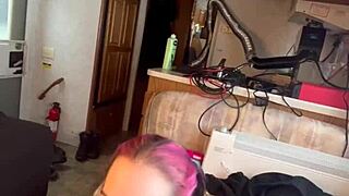 Beautiful Skinny Teen Woman Interacts With a Big Hard Cock in Homemade Setting