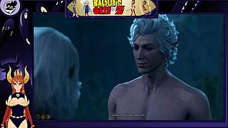 Astorian interacts with a female namekian in anime style