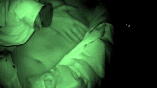 Skinny teen girl masturbates outdoors in the snow at night.