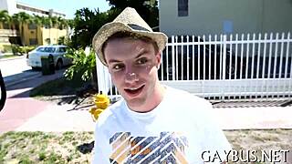 pleasuring blowjob with homosexual in pov, bareback style