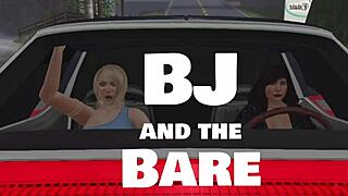 In the casual threesome, they use toys for licking, cunilingus, sex, leading to orgasms with big tits bare