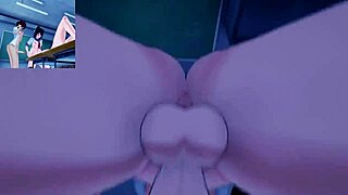 boy encounters futanari woman in hentai pov