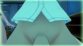 boy encounters futanari woman in hentai pov