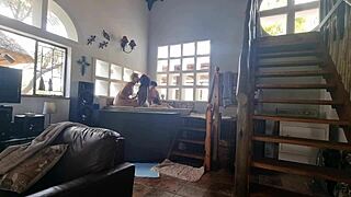 Spa Bath Orgy: Three Girls, One Guy, Reverse Gangbang