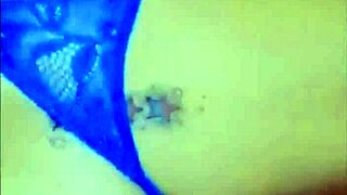 Blonde with big ass uses huge dildos and licks ass.