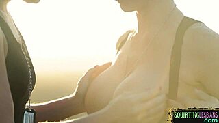 Erotic blonde beauty enjoys solo pleasure and lesbian sex
