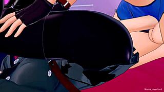 TV woman is horny and wants quick sex in bed