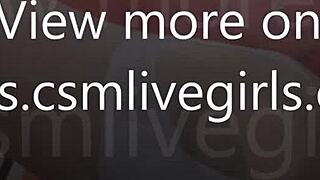 Sexy Ammelielovee webcam model in daring lingerie masturbates pussy and ass