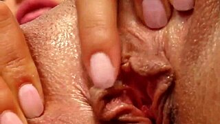 Emanuelle passionately masturbates solo with fingering in gonzo style