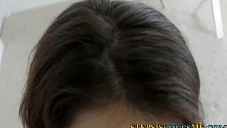 pov teen 18+ gets cum in mouth after blowjob