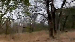 I love outdoor anal sex with Angel Emily during safari, bent over and riding hard