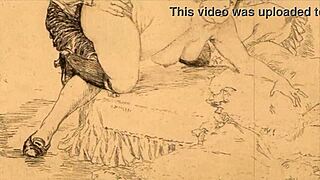 vintage erotic drawings, those retro cartoons and anime hentai vibes