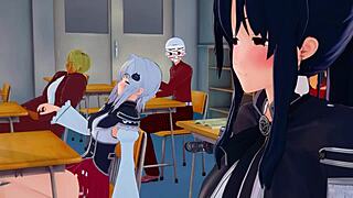 Koneko and Xenovia in HOT Lesbian Action! Watch Full 1HR HS DxD Movie on Sheer FantasyKing3