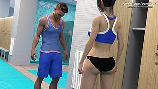 Hell Yeah! Busty Babe's Public Handjob in Animated Hentai!