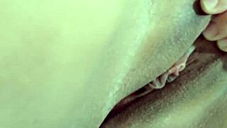 Solo action in the bedroom with small breasted woman