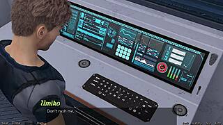 太空搁浅和可爱亚洲科学家熟女亲热