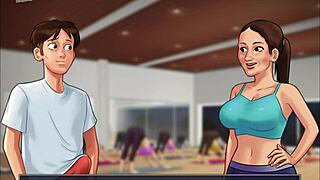 Check out summertime saga episode 138, it's got some fun anime moments.