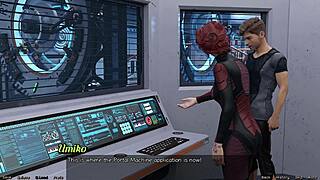 太空搁浅和可爱亚洲科学家熟女亲热