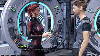 In stranded in space, I feel close to the cute asian scientist milf