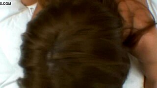 a pretty babe rubs a dick in her face during oral play