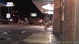 Danica Dillon in interracial gloryhole with big black cock outdoor deepthroat