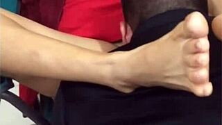 Bent over doggystyle group sex leads to creampie orgasms.