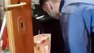 Plumber unclogged my pipe with his big cock