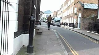 beautiful slut pissing publicly and masturbating in working-class london area
