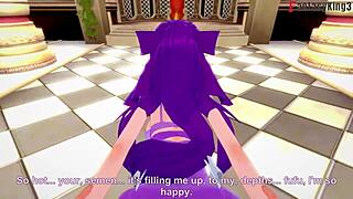 scathach-skadi on the throne in a free pov fantasy scene from type-moon