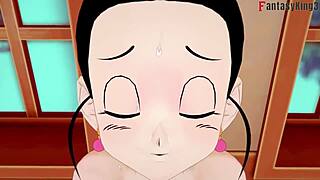 Whoa! Chichi Stuck in Kitchen in Dragon Ball Z Fantasy!