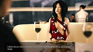 Seductive footjob under the table in a bustling restaurant from Tales from the Unending Void