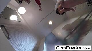 christiana glittering her shower and bathtub