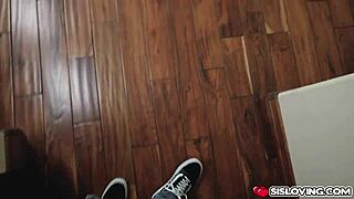 Natalie Porkmans pussy gets soaking wet as her stepbro fucks her hard in the bedroom