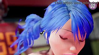 3D animated cheerleader porn featuring hot interracial sex