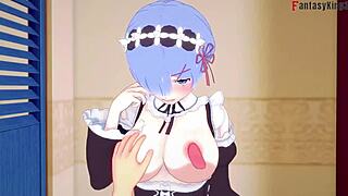 蕾姆女仆POV吸大奶鸡巴猛干