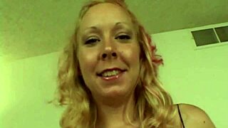 An amateur babe with natural tits in an anal scene