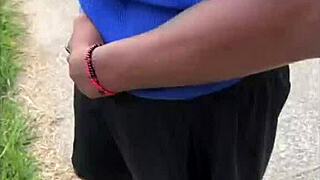 Young guy finds big black man in woods for anal assfucking at home.