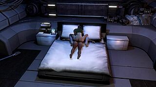 sexy brunette chick rides blindfolded man in 3d