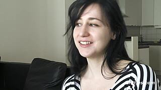 Brooklyn teases as she strips and caresses her curves