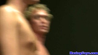 Assfucking hazing twinks cum on each other