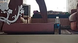 Kazakh couple shares intimate home video for fun.