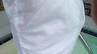 Pool Boy Caught in See-Thru Underwater Action