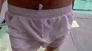 Pool Boy Caught in See-Thru Underwater Action