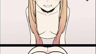 Teen 18+ guzzles huge cum from monster cock in 3d cartoon creampie.