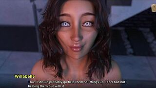 Sharing wine with two hot milfs