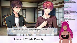 Vtuber Lewdneko plays 'F Me Royally' in part one of the series.